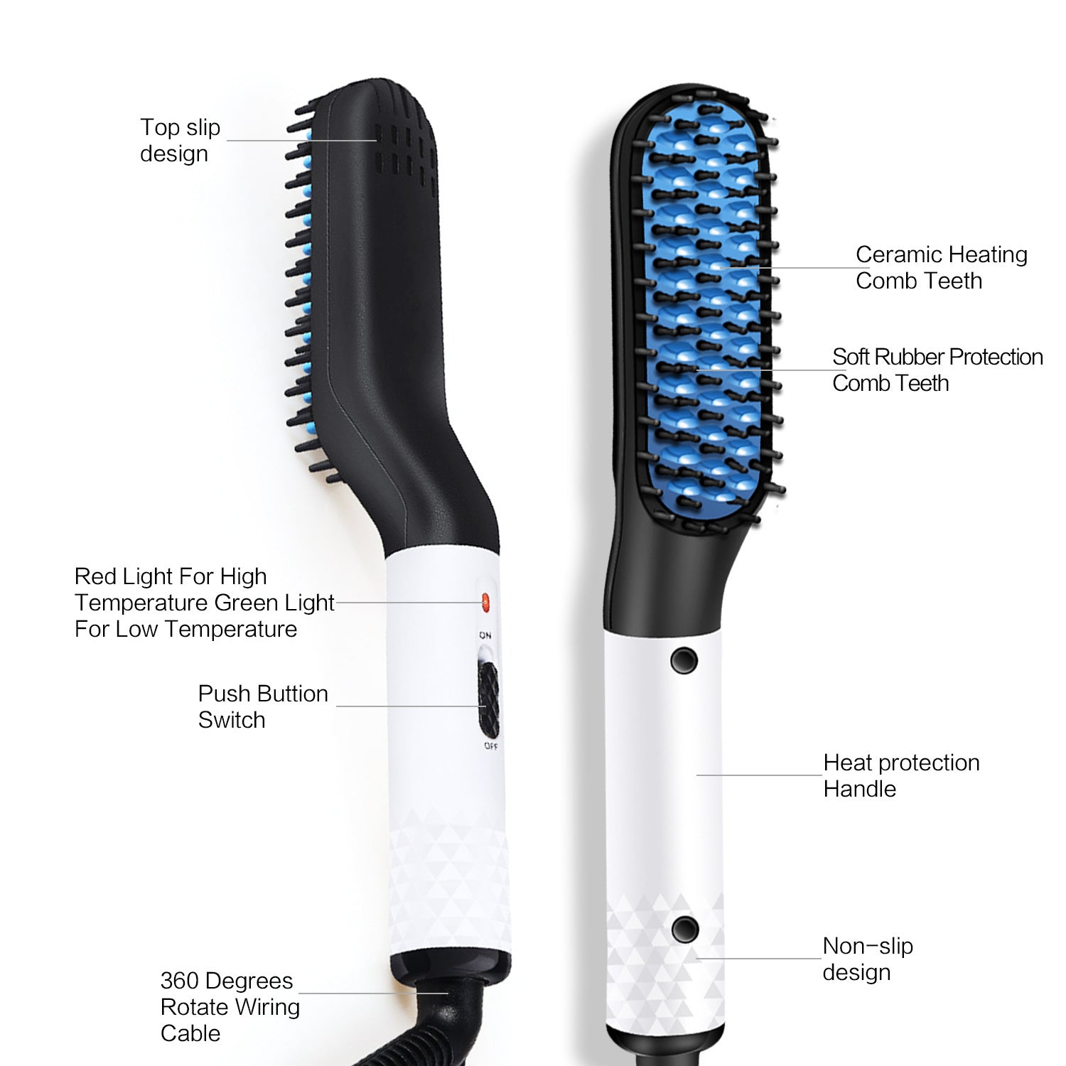 Multifunctional Hair Straightener Hair Comb Brush Men Beard Straightener Straightening Multifunctional Hair Straightener Hair Comb Brush Men Beard Straightener Straightening